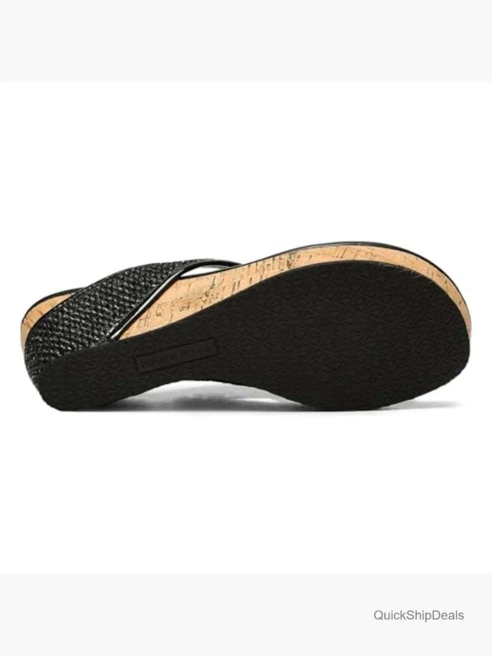 Comfortable Platform Wedge Sandals with Memory Foam Insole Faux Leather